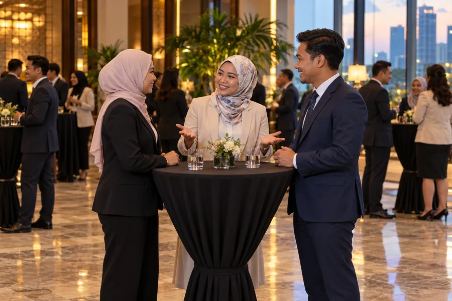 Para profesional berkenalan di majlis rangkaian perniagaan