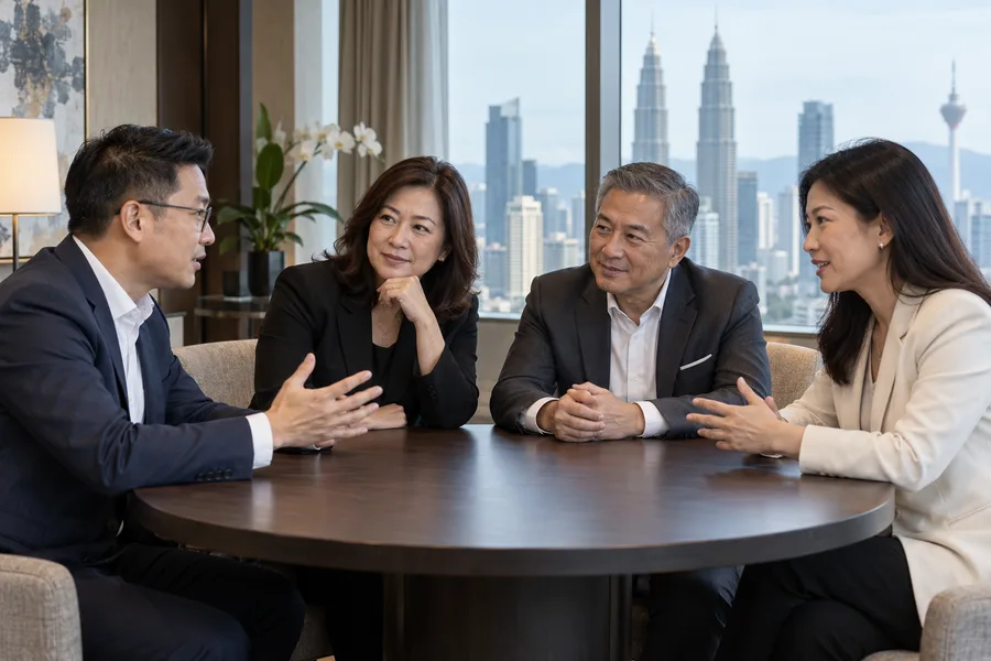 Stakeholders in an executive roundtable