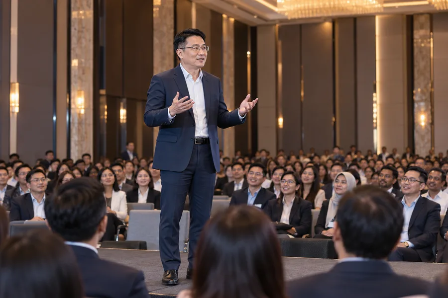 Audience attending a professional conference