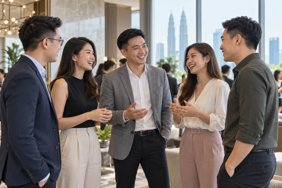 Colleagues at an internal company event