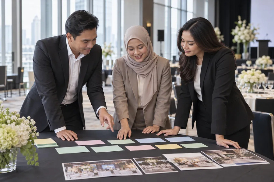 Pasukan projek menyelaras persidangan