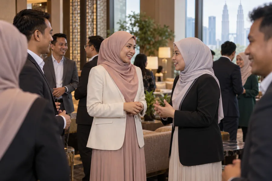 Peserta di acara profesional untuk ahli